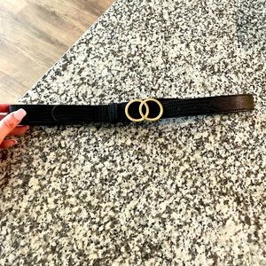 SHEIN Faux Snakeskin Leather Belt